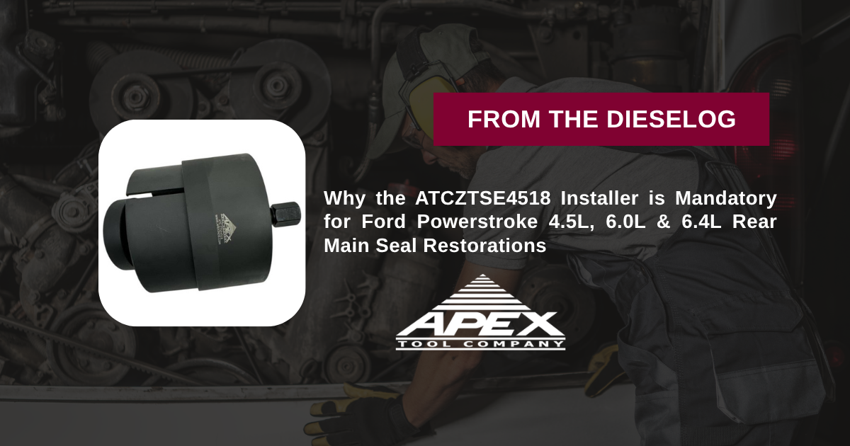 ATCZTSE4518 Heavy Duty Ford Powerstroke Rear Main Crankshaft Seal and Wear Ring Installer Tool Assembly
